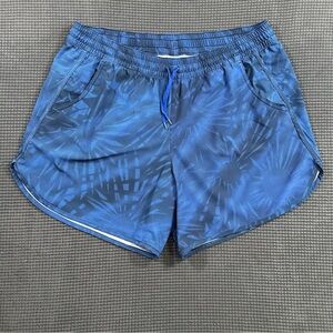 Columbia Blue Swim Shorts Womens 1X Elastic Waist Quick Dry Lined Shorts